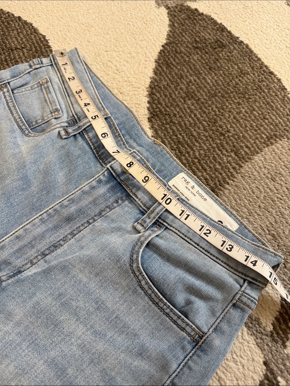 New rag & bone Light Blue Wide-Leg Jeans - Picture 2 of 8